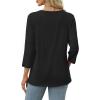 image:imageWIHOLL Womens 34 Length Sleeve Tops Crewneck Graphic Tees Casual Tunic Tops to Wear with Leggings Fashion Clothing Outfits0flower Print 1