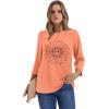 image:imageWIHOLL Womens 34 Length Sleeve Tops Crewneck Graphic Tees Casual Tunic Tops to Wear with Leggings Fashion Clothing Outfits0sunflower 2