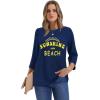 image:imageWIHOLL Womens 34 Length Sleeve Tops Crewneck Graphic Tees Casual Tunic Tops to Wear with Leggings Fashion Clothing Outfits1letter Print