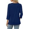 image:imageWIHOLL Womens 34 Length Sleeve Tops Crewneck Graphic Tees Casual Tunic Tops to Wear with Leggings Fashion Clothing Outfits1letter Print