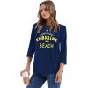 image:imageWIHOLL Womens 34 Length Sleeve Tops Crewneck Graphic Tees Casual Tunic Tops to Wear with Leggings Fashion Clothing Outfits1letter Print