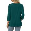 image:imageWIHOLL Womens 34 Length Sleeve Tops Crewneck Graphic Tees Casual Tunic Tops to Wear with Leggings Fashion Clothing Outfits2dandelion Print 1