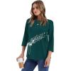 image:imageWIHOLL Womens 34 Length Sleeve Tops Crewneck Graphic Tees Casual Tunic Tops to Wear with Leggings Fashion Clothing Outfits2dandelion Print 1