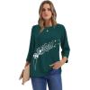 image:imageWIHOLL Womens 34 Length Sleeve Tops Crewneck Graphic Tees Casual Tunic Tops to Wear with Leggings Fashion Clothing Outfits2dandelion Print 1