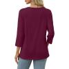 image:imageWIHOLL Womens 34 Length Sleeve Tops Crewneck Graphic Tees Casual Tunic Tops to Wear with Leggings Fashion Clothing Outfits2dandelion Print 2