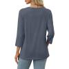 image:imageWIHOLL Womens 34 Length Sleeve Tops Crewneck Graphic Tees Casual Tunic Tops to Wear with Leggings Fashion Clothing Outfits2starlit Print