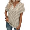 image:imageWIHOLL Womens Blouses Spring Tops Short Sleeve Shirts Dressy Casual Summer Vacation Fashion Clothing 2026Beige Labyrinth