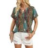 image:imageWIHOLL Womens Blouses Spring Tops Short Sleeve Shirts Dressy Casual Summer Vacation Fashion Clothing 2026Blooming Color