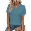 image:imageWIHOLL Womens Blouses Spring Tops Short Sleeve Shirts Dressy Casual Summer Vacation Fashion Clothing 2026Blue Green