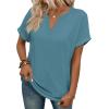 image:imageWIHOLL Womens Blouses Spring Tops Short Sleeve Shirts Dressy Casual Summer Vacation Fashion Clothing 2026Blue Green