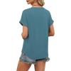 image:imageWIHOLL Womens Blouses Spring Tops Short Sleeve Shirts Dressy Casual Summer Vacation Fashion Clothing 2026Blue Green