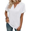 image:imageWIHOLL Womens Blouses Spring Tops Short Sleeve Shirts Dressy Casual Summer Vacation Fashion Clothing 2026Classic White