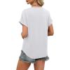 image:imageWIHOLL Womens Blouses Spring Tops Short Sleeve Shirts Dressy Casual Summer Vacation Fashion Clothing 2026Classic White
