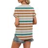 image:imageWIHOLL Womens Blouses Spring Tops Short Sleeve Shirts Dressy Casual Summer Vacation Fashion Clothing 2026Color Stripe