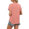 image:imageWIHOLL Womens Blouses Spring Tops Short Sleeve Shirts Dressy Casual Summer Vacation Fashion Clothing 2026Coral