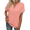 image:imageWIHOLL Womens Blouses Spring Tops Short Sleeve Shirts Dressy Casual Summer Vacation Fashion Clothing 2026Coral