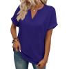 image:imageWIHOLL Womens Blouses Spring Tops Short Sleeve Shirts Dressy Casual Summer Vacation Fashion Clothing 2026Dark Blue