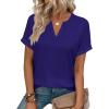 image:imageWIHOLL Womens Blouses Spring Tops Short Sleeve Shirts Dressy Casual Summer Vacation Fashion Clothing 2026Dark Blue