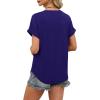 image:imageWIHOLL Womens Blouses Spring Tops Short Sleeve Shirts Dressy Casual Summer Vacation Fashion Clothing 2026Dark Blue