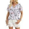 image:imageWIHOLL Womens Blouses Spring Tops Short Sleeve Shirts Dressy Casual Summer Vacation Fashion Clothing 2026Flower