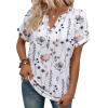 image:imageWIHOLL Womens Blouses Spring Tops Short Sleeve Shirts Dressy Casual Summer Vacation Fashion Clothing 2026Flower