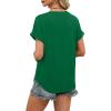 image:imageWIHOLL Womens Blouses Spring Tops Short Sleeve Shirts Dressy Casual Summer Vacation Fashion Clothing 2026Forest Green