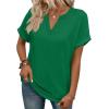 image:imageWIHOLL Womens Blouses Spring Tops Short Sleeve Shirts Dressy Casual Summer Vacation Fashion Clothing 2026Forest Green