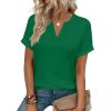 image:imageWIHOLL Womens Blouses Spring Tops Short Sleeve Shirts Dressy Casual Summer Vacation Fashion Clothing 2026Forest Green