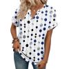 image:imageWIHOLL Womens Blouses Spring Tops Short Sleeve Shirts Dressy Casual Summer Vacation Fashion Clothing 2026Polka Dot Print