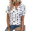 image:imageWIHOLL Womens Blouses Spring Tops Short Sleeve Shirts Dressy Casual Summer Vacation Fashion Clothing 2026Polka Dot Print