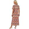 image:imageWIHOLL Womens Maxi Dresses V Neck Vacation Beach Sundresses Floral Travel Summer DressFloral Boho 1