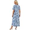 image:imageWIHOLL Womens Maxi Dresses V Neck Vacation Beach Sundresses Floral Travel Summer DressFloral Boho Blue