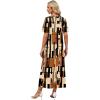 image:imageWIHOLL Womens Maxi Dresses V Neck Vacation Beach Sundresses Floral Travel Summer DressFloral Plaid