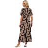 image:imageWIHOLL Womens Maxi Dresses V Neck Vacation Beach Sundresses Floral Travel Summer DressFloral Ripple