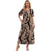 image:imageWIHOLL Womens Maxi Dresses V Neck Vacation Beach Sundresses Floral Travel Summer DressFloral Ripple