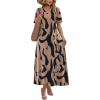 image:imageWIHOLL Womens Maxi Dresses V Neck Vacation Beach Sundresses Floral Travel Summer DressFloral Ripple