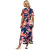 image:imageWIHOLL Womens Maxi Dresses V Neck Vacation Beach Sundresses Floral Travel Summer DressFloral Rose
