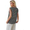 image:imageWIHOLL Womens Sleeveless Vest Striped Tops Muscle Tee Summer Outfits Business Casual T Shirts Trendy Textured Tank TopKnit  Black Stripe
