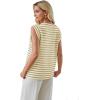 image:imageWIHOLL Womens Sleeveless Vest Striped Tops Muscle Tee Summer Outfits Business Casual T Shirts Trendy Textured Tank TopKnit  Camel Stripe