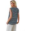 image:imageWIHOLL Womens Sleeveless Vest Striped Tops Muscle Tee Summer Outfits Business Casual T Shirts Trendy Textured Tank TopKnit  Navy Stripe