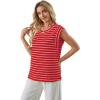 image:imageWIHOLL Womens Sleeveless Vest Striped Tops Muscle Tee Summer Outfits Business Casual T Shirts Trendy Textured Tank TopKnit  Red Stripe
