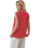 image:imageWIHOLL Womens Sleeveless Vest Striped Tops Muscle Tee Summer Outfits Business Casual T Shirts Trendy Textured Tank TopKnit  Red Stripe