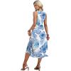 image:imageWIHOLL Womens Summer Dresses Maxi Dress Vacation Beach Sundresses 2026 with PocketsFloral Blue Leaves