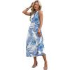 image:imageWIHOLL Womens Summer Dresses Maxi Dress Vacation Beach Sundresses 2026 with PocketsFloral Blue Leaves