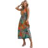 image:imageWIHOLL Womens Summer Dresses Maxi Dress Vacation Beach Sundresses 2026 with PocketsFloral Coconut Leaves