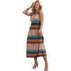 image:imageWIHOLL Womens Summer Dresses Maxi Dress Vacation Beach Sundresses 2026 with PocketsFloral Pink Striped