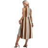 image:imageWIHOLL Womens Summer Dresses Maxi Dress Vacation Beach Sundresses 2026 with PocketsFloral Vertical Striped