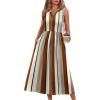 image:imageWIHOLL Womens Summer Dresses Maxi Dress Vacation Beach Sundresses 2026 with PocketsFloral Vertical Striped