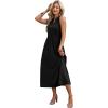 image:imageWIHOLL Womens Summer Dresses Maxi Dress Vacation Beach Sundresses 2026 with PocketsPlain Black