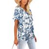 image:imageWIHOLL Womens Summer TShirts Short Sleeve V Neck Dolman Tops with Side Shirring Loose Fit Shirts Spring Fashion3boho White